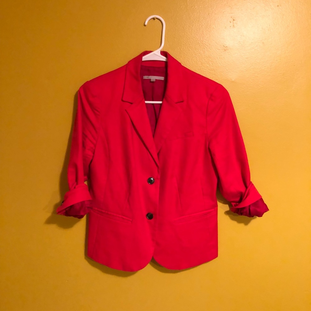 Red Slim-fit blazer